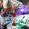 6Pcs/Box Christmas Hanging Candy Ornament with Lanyard Unbreakable Reusable Electroplating Holiday Decoration Xmas Tree Small Sweet Pendant