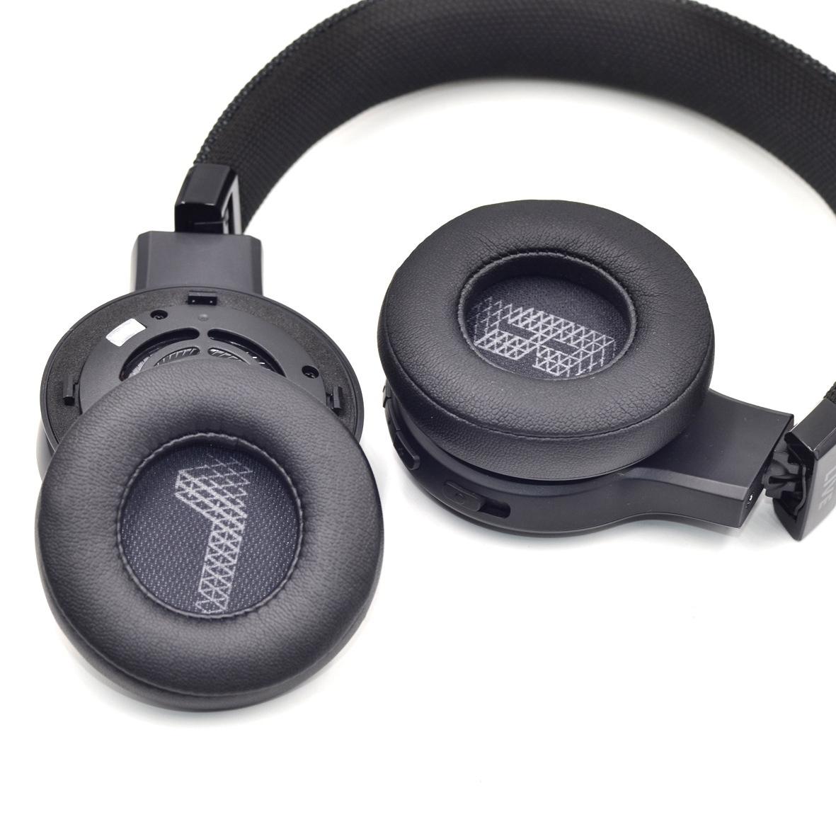 

1 Pair Ear Pads for JBL LIVE 400BT PU Leather Bluetooth-compatible Headphone Replacement Cushion Black