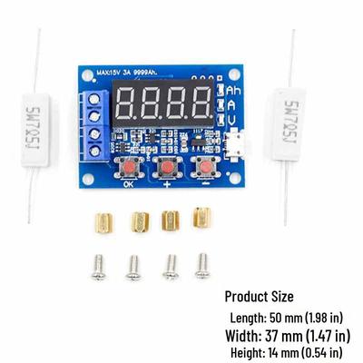 Testeur de capacité de batterie pour batteries de 1,2 à 12 V, y compris 18650; Type de décharge de charge externe; Testez la capacité de différentes batteries.