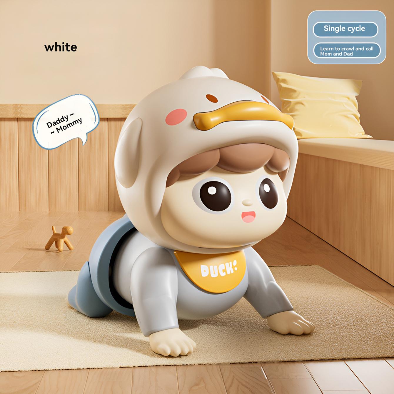 

Fun electric crawling toys Early education guide crawling music learning speaking mode toys do not deliver batteries белый