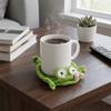 Posavasos de Ganchillo Antideslizante de Animales Posavasos Divertido de Animales para Bebidas Creativo Resistente al Calor Parche Decoración del Hogar