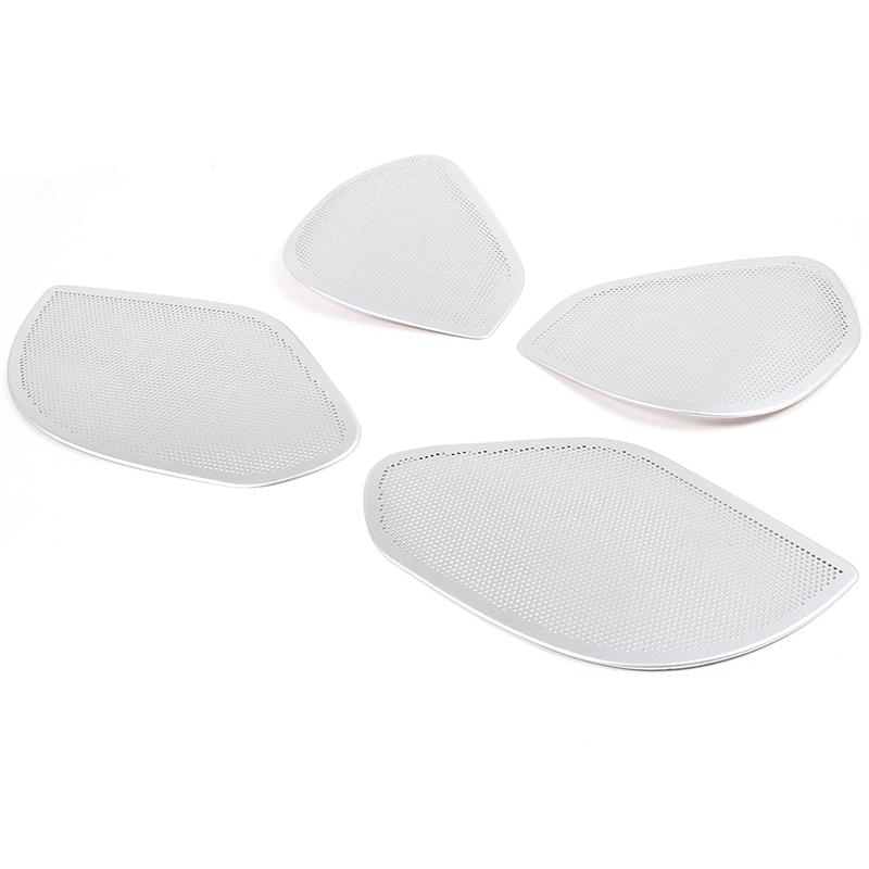 For Jaguar F-Pace f pace x761 2016 Aluminum Alloy Silver Car Door Speaker Cover Decorative Sticker Car Accessories серебряный