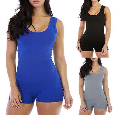 Women Sexy Sleeveless Short Sports Jumpsuit Bodysuit Skinny Playsuits