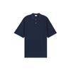 Loose Fit Patch Shoulder Short Sleeve Polo Shirt Men Tops Deep-Navy-Blue MM00202KJ7010-P492