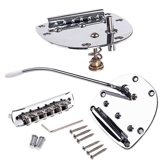 Conjunto de Ponte Tremolo de Metal para Acessórios de Reposição de Guitarra Mustang Jazzmaster