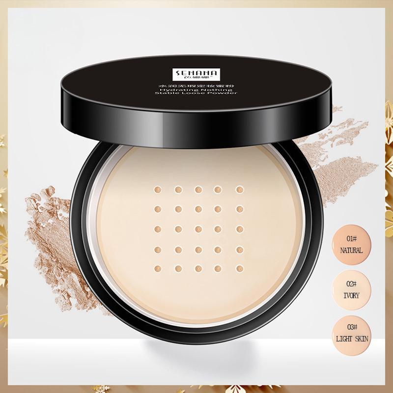 15g hidratante aceite Control maquillaje facial polvo fijador impermeable corrector polvo suelto
