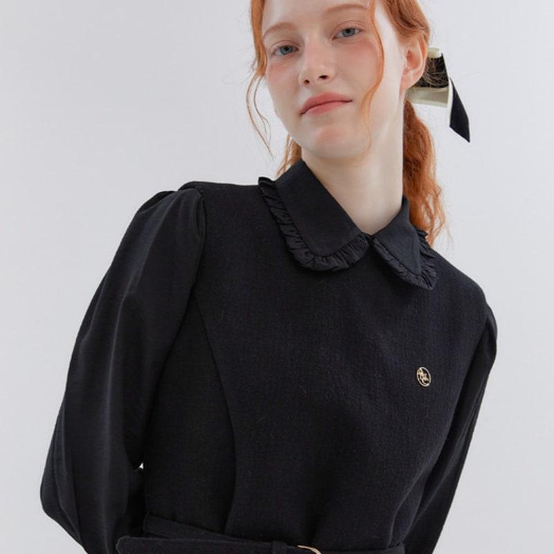 ANOETIC VELVET CLASSIC RIBBON HAIRPIN_BLACK