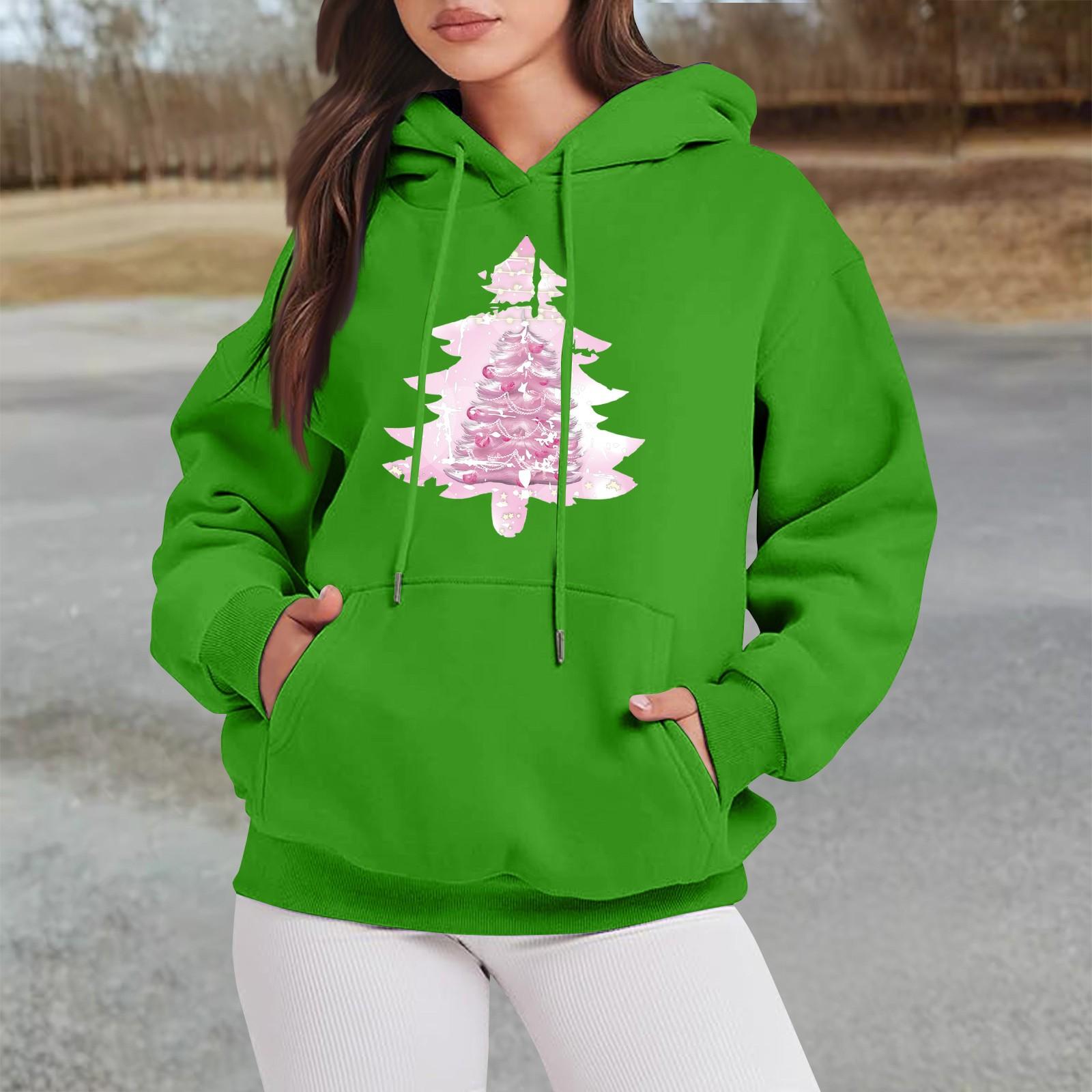 

Женские свитшоты оверсайз, флисовые толстовки с длинным рукавом, осенние наряды с карманом L зелёный