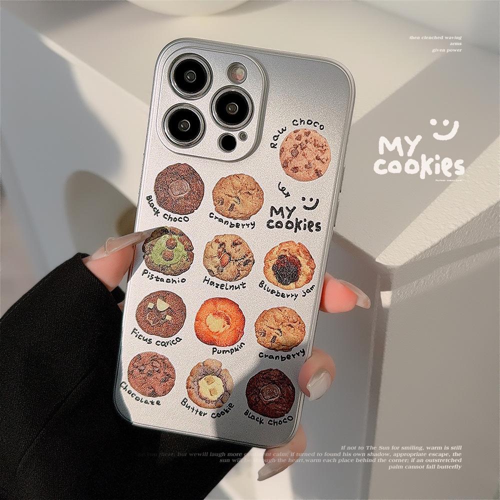 

Electroplating Suitable for Iphone15 Delicious Cookies 14promax Apple 16 Mobile Phone Case 12 Trend 11 Personality XR Silicone 12pro(6.1)