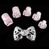 10 Stücke Nail art Aufkleber 3D Bowknot Muster Stilvolle Legierung Strass Nagel Aufkleber für Dating