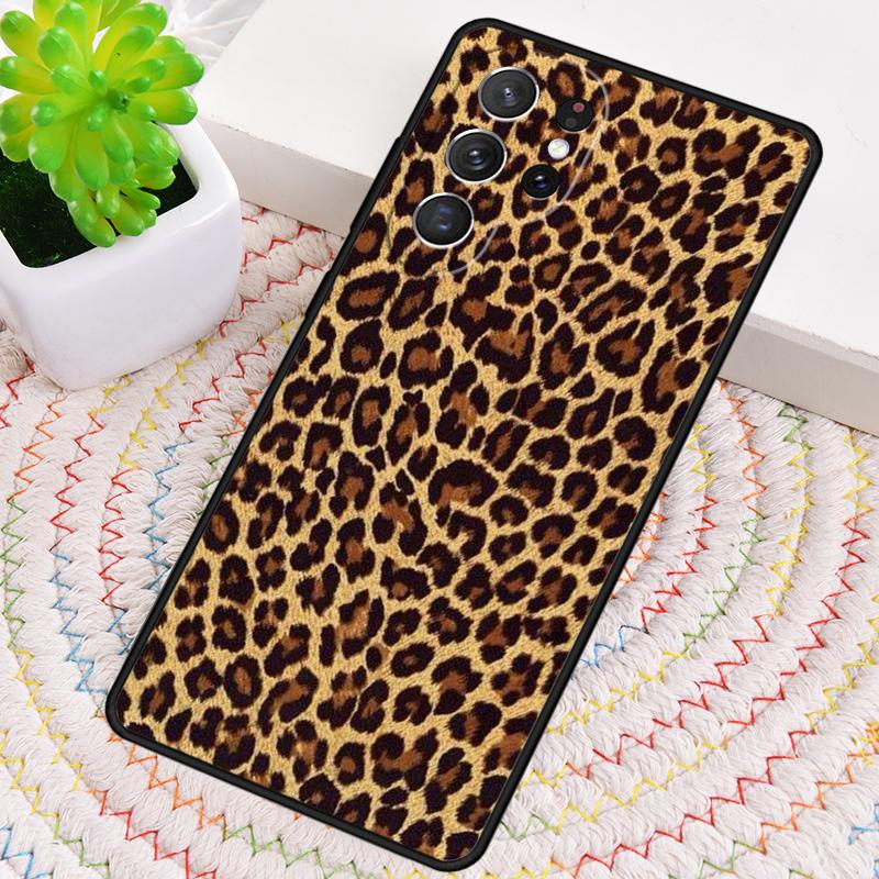 Leoparden-Tierdruck Silikon-Handyhülle Für Samsung Galaxy note 10 pro S26 S25 S24 S23 S22 S21 Plus S25Ultra Capa Cover