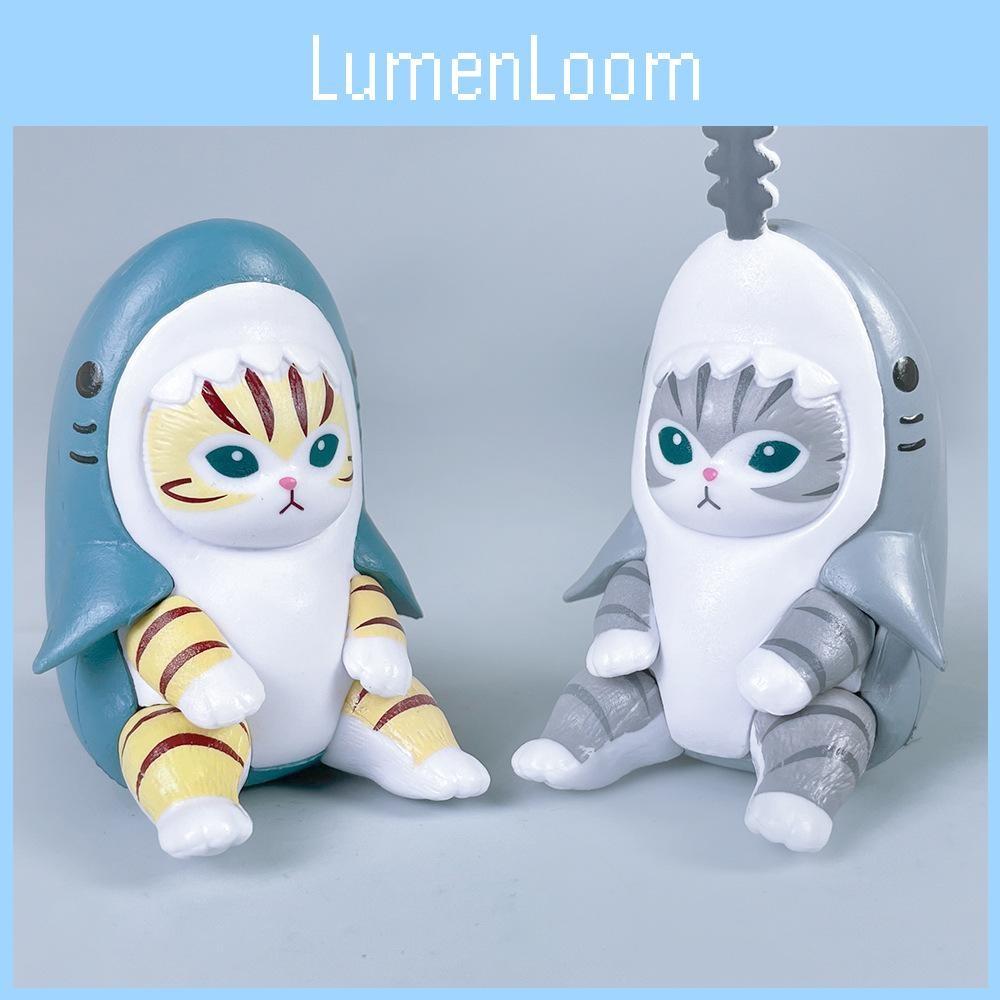 Mofusand Shark Cat Series Pvc Action Figures Model Toys Desktop Gifts Decoration
