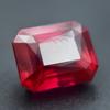 Red Ruby Loose Gemstone 7.15 Ct Emerald Shape for Jewelry Making and Gem Collections