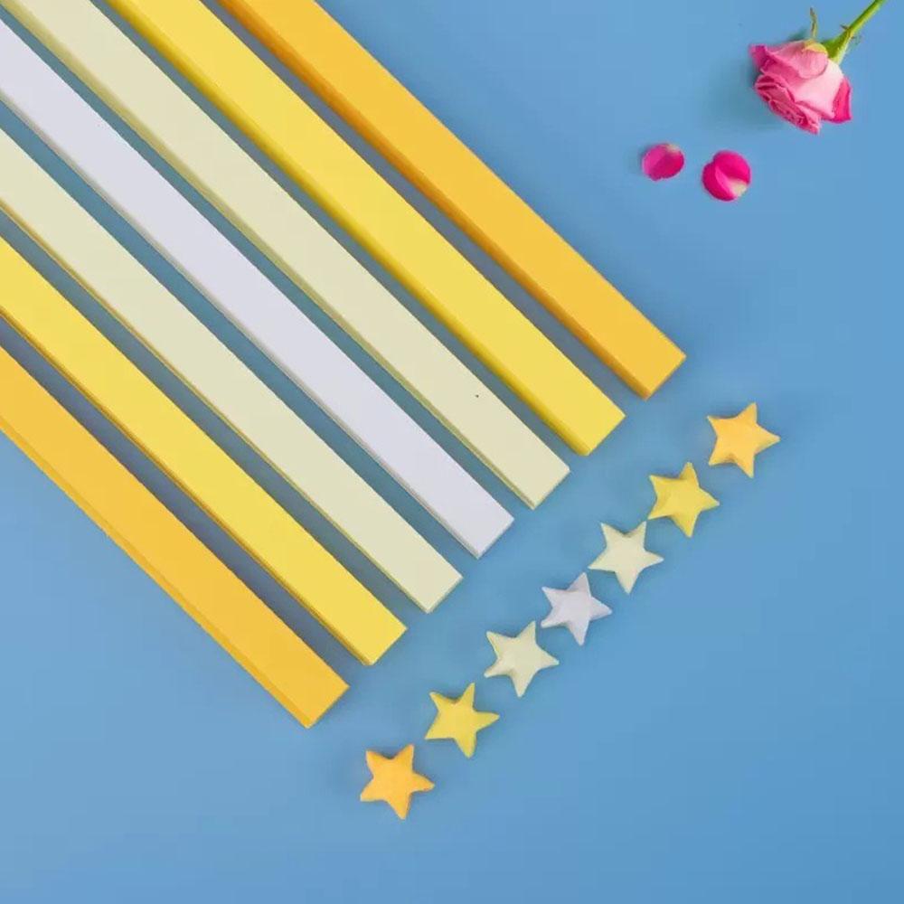 540Pcs Rainbow Gradient Origami Star Paper Strips Double-Sided DIY Craft for Scrapbook Gift Wrapping Home Decor Party Supplies