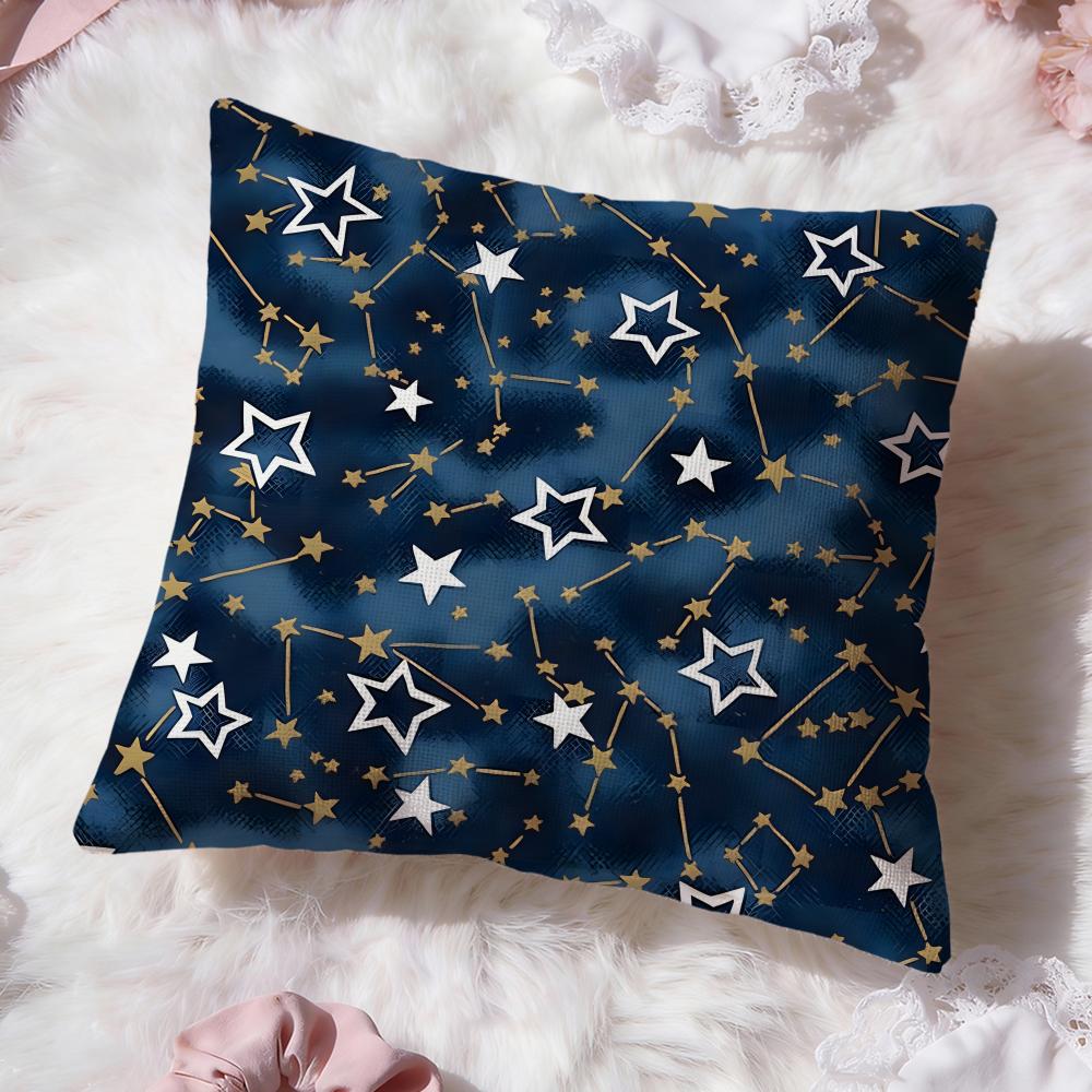 The Starry Sky Cushion Cover Premium Comfort Reversible Pillow Cove Two In One Design for Any Room Car Interior