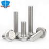 DIN6921 M4 M5 M6 M8 M10 M12 Black 304 Stainless Steel External Hex Hexagon Flange Bolt Toothed Anti-skid Screws With Pad