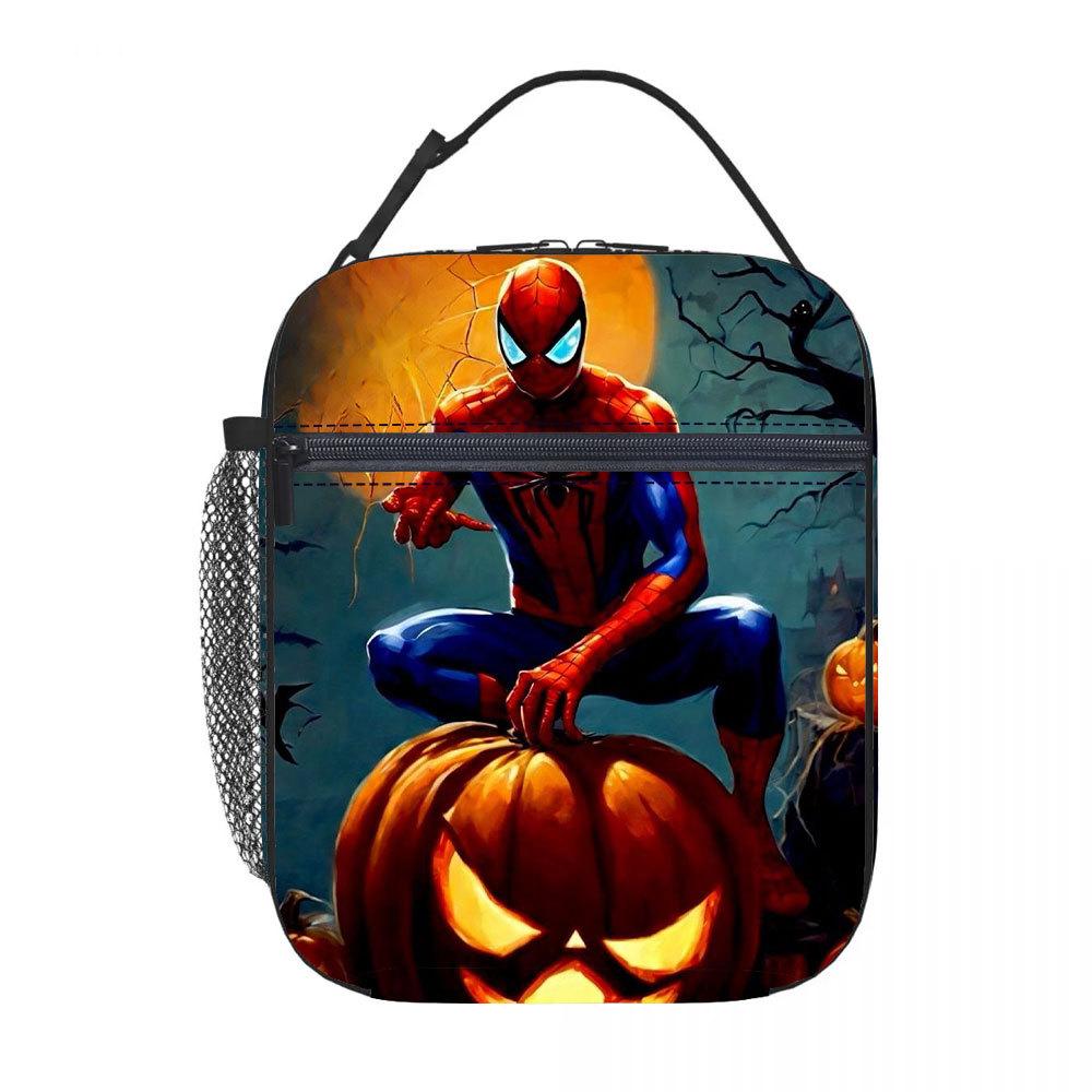 Spider-Man Lunch Bag Anime Cartoon Tote Bag Student Bento Bag Aluminum Foil Thermal Insulation Meal Bag Lunch Box Bag