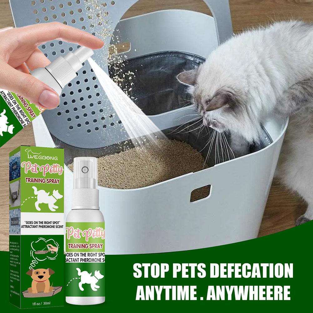 Pet Toilet Training Spray Inducer Dog Poops Cat Pee Training Stool Positioning Defecation Spray Indoor Location Puppy Pet P A3K9