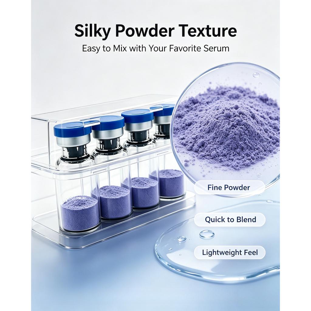 Copper Peptide Serum Powder, GHK-Cu Lyophilized Powder for Face Skin Care, 4 Vials x 3ml, Beauty Skincare Ingredient for Daily Routine