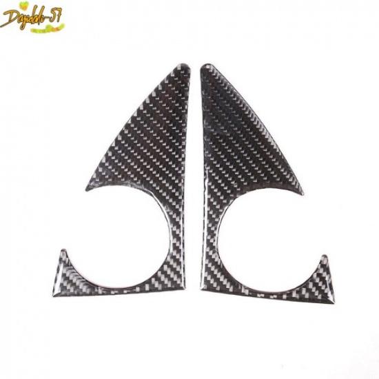 2PCS Fit For Tundra 2007-2013 Carbon Fiber Front Pillar Horn Cover Trim Sticker