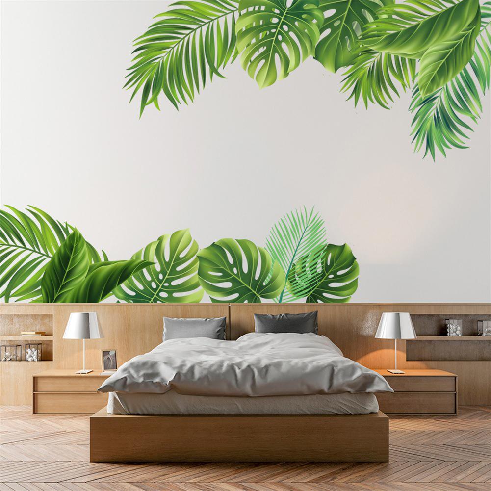 2 stk Monstera Leaves Veggklistremerker Vanntette, avtagbare dekorative dekaler for stuedekor