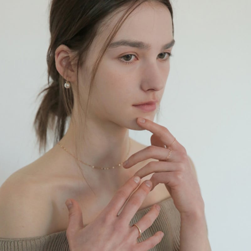 Modernlike 14k Gold-filled Silver Pearl Hoop Earrings