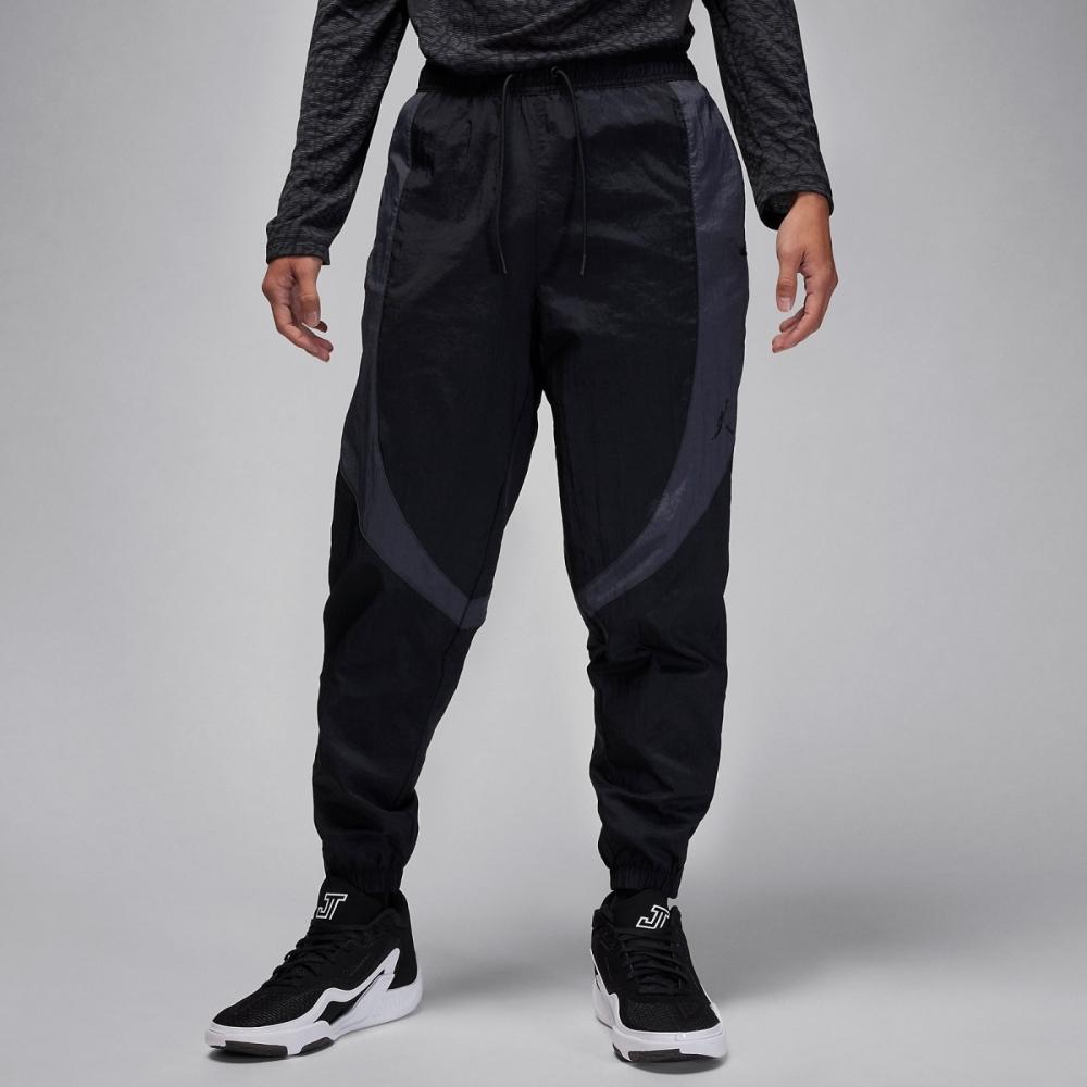 Jordan Pantaloni Sportivi da Uomo in Maglia Tessuta a Vita Media con Coulisse Design Color Block Pantaloni Neri FN5851-010