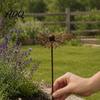 Weather-resistant Garden Stake Vintage Rustic Cornflower Metal Stake Weathered Iron Flower Sculpture with Hollow Nature-inspired Art Carving Outdoor