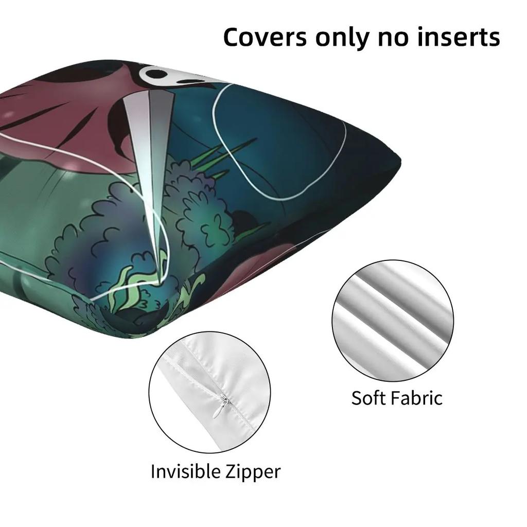 Hollow Knight (1) 2 Pcs Square Pillowcase Pillow Cover Cushion Zip Decorative Comfort Throw Pillow For Home Bedroom