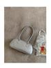 2024 Korean Spring Niche Ballet-Inspired Silver Shoulder Bag: Trendy & Versatile Handbag