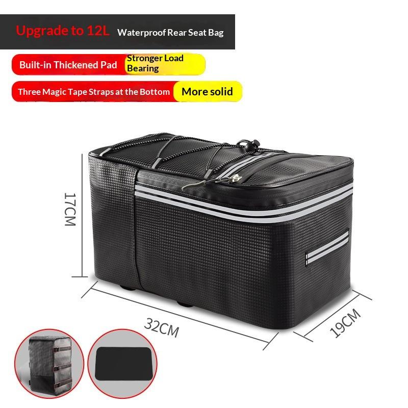 Riding Bike Rear Seat Bag Bicycle Luggage Carrier Rack Cycling Mountain Bike Waterproof Travel Tail Bags Storage Accessories