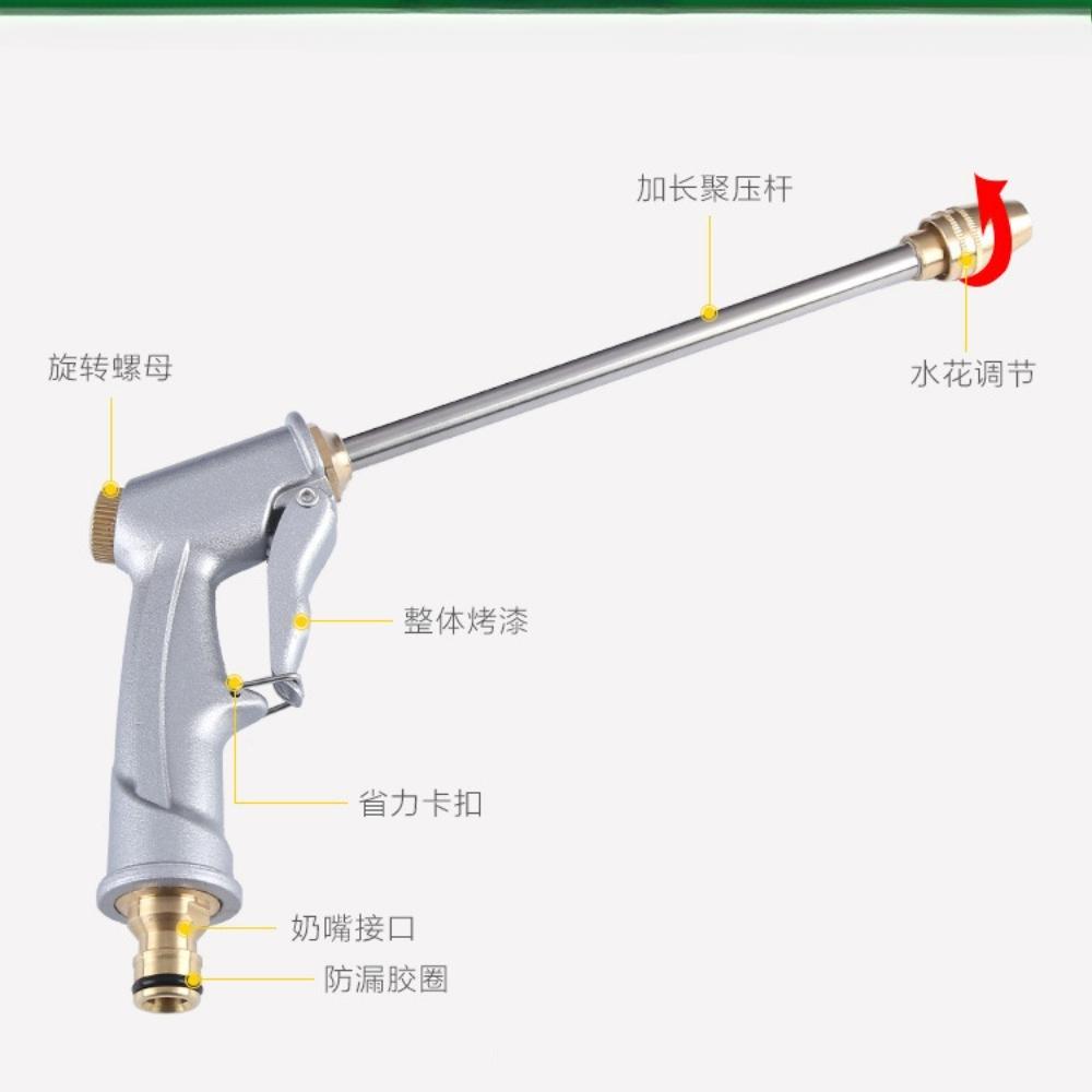 Portable High-pressure Water Gun Adjustable Metal Cleaning Car Wash Machine Garden Watering Hose Nozzle Sprinkler Foam Water Gun