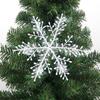 3-Piece Snowflake Christmas Tree Ornament Set - Plastic Drawstring Holiday Accessories & Cartoon Balls
