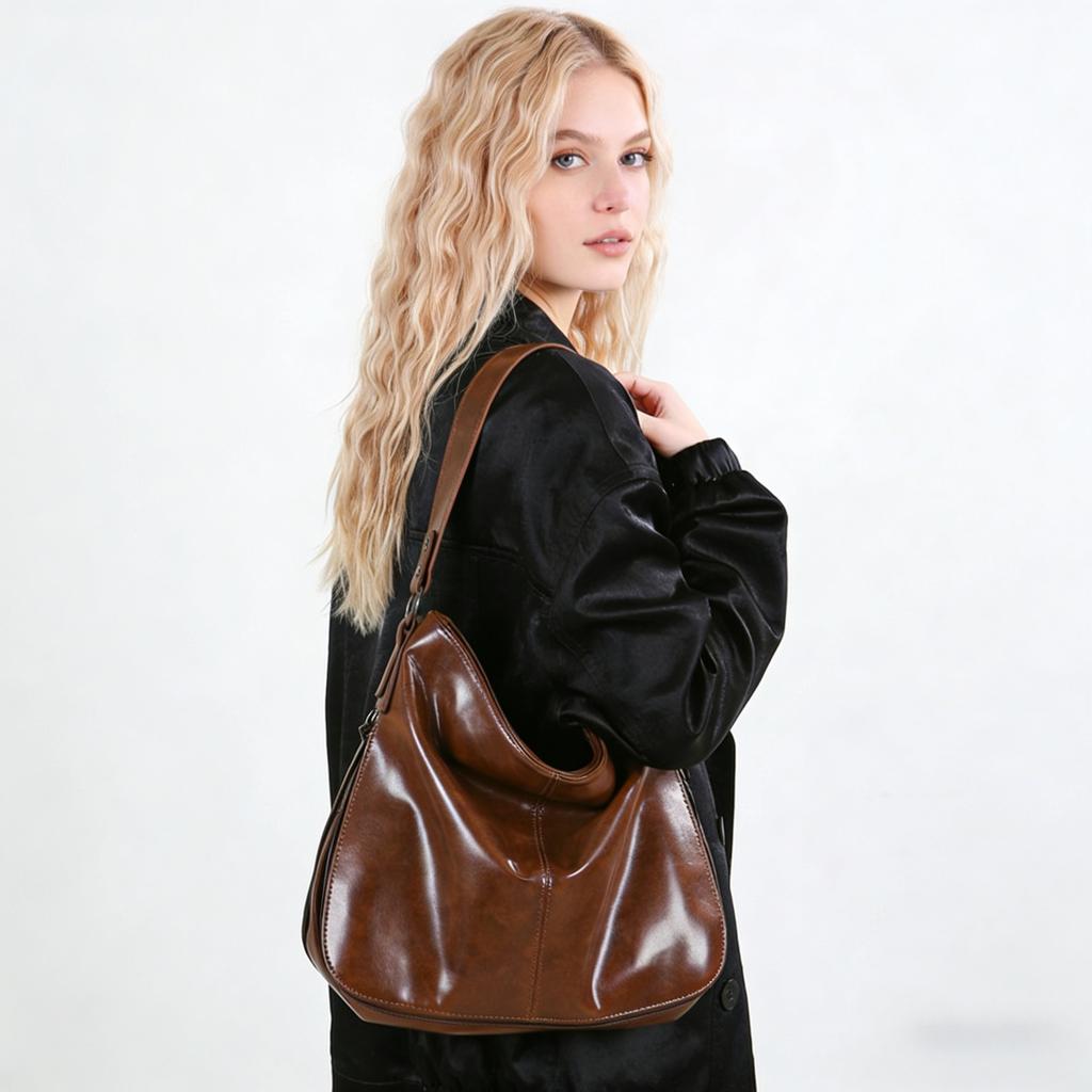 Damen Mode Weiches Leder Handtasche Große Kapazität Tragetasche Umhängetasche Crossbody Tasche für Damen Täglich Lässig Arbeit Einkaufen Reisen Einfarbige Farbe