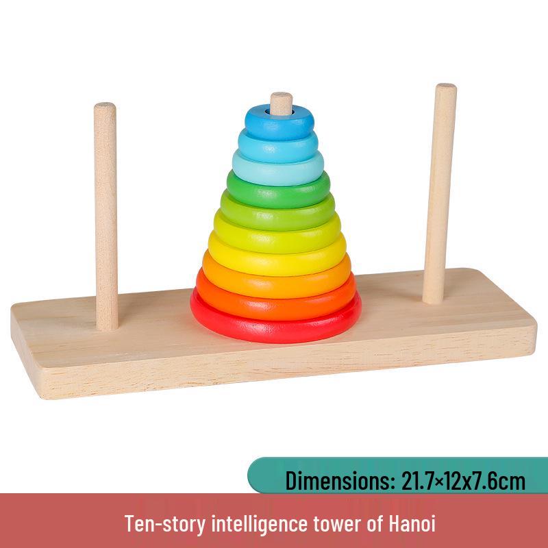 Tower of Hanoi Competition Toy for Primary Students - 10, 8, 5, 16 Layer Options