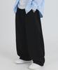 PIANER Side Tuck String Balloon Sweatpants (Black)