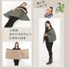 Onion Cross Quilted Wrap 55cm with Warm for Winter Women's Skirt, Long, Padded, Fleece-Lined, Pockets, (M-L, Khaki)