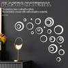 24 Pcs Circle Mirror Sticker DIY 3D Circular Mirror Wall Sticker Decorative Mirror Decal for Living Room Bedroom Home Decoration