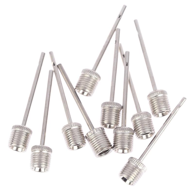 10Pcs Stainless Steel Pump Pin Sports Ball Inflating Pump Needle For Football