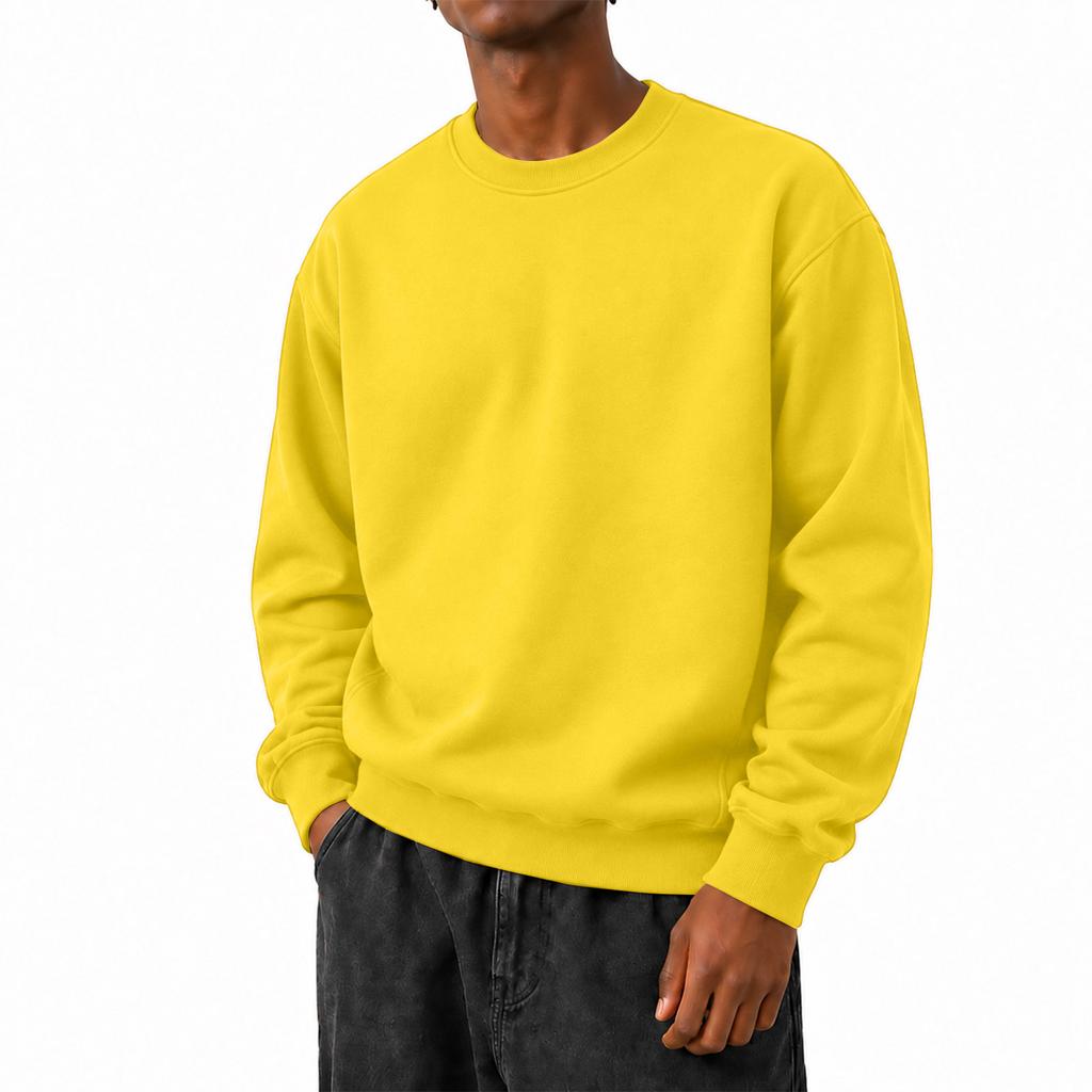 Herren Farbe Lässiger Lockerer Pullover Sweatshirt