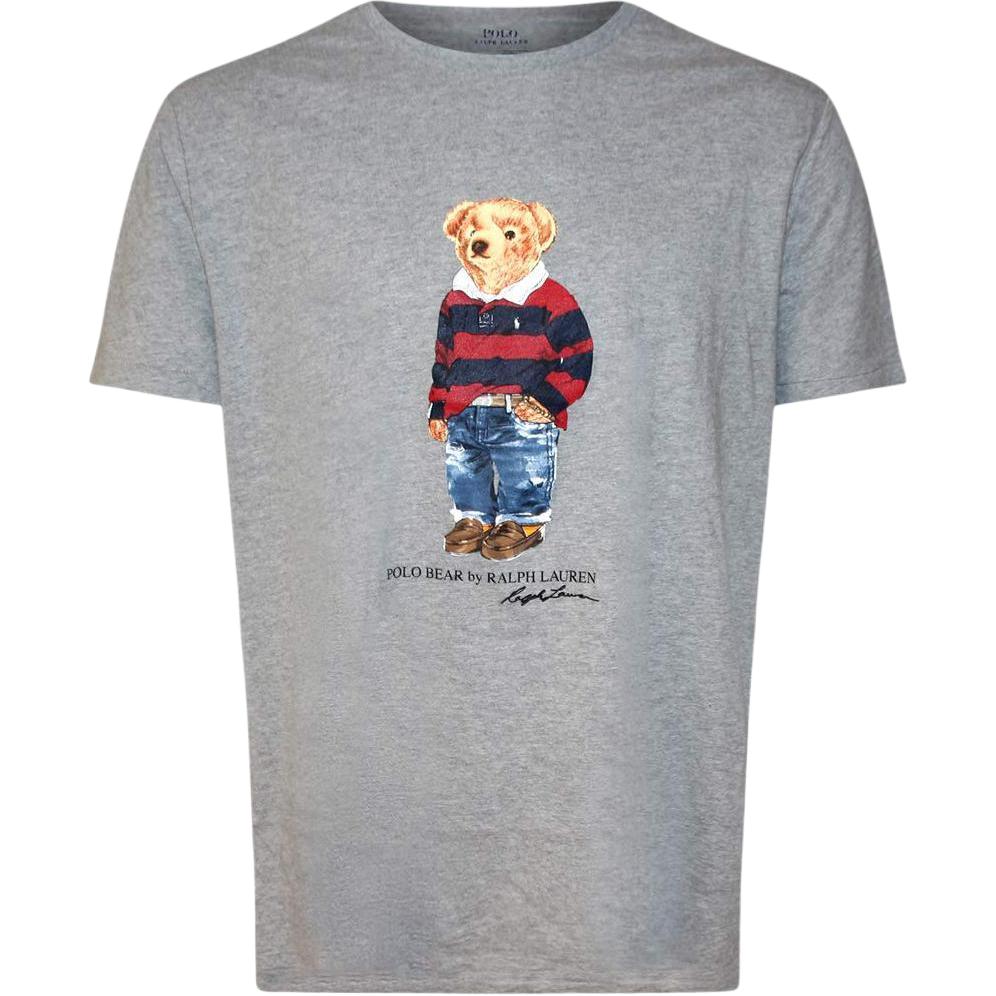 

Polo Ralph Lauren Logo Print Slim Fit Crew Neck Short Sleeve T Shirt Men Tops Gray 710791094-002 XS