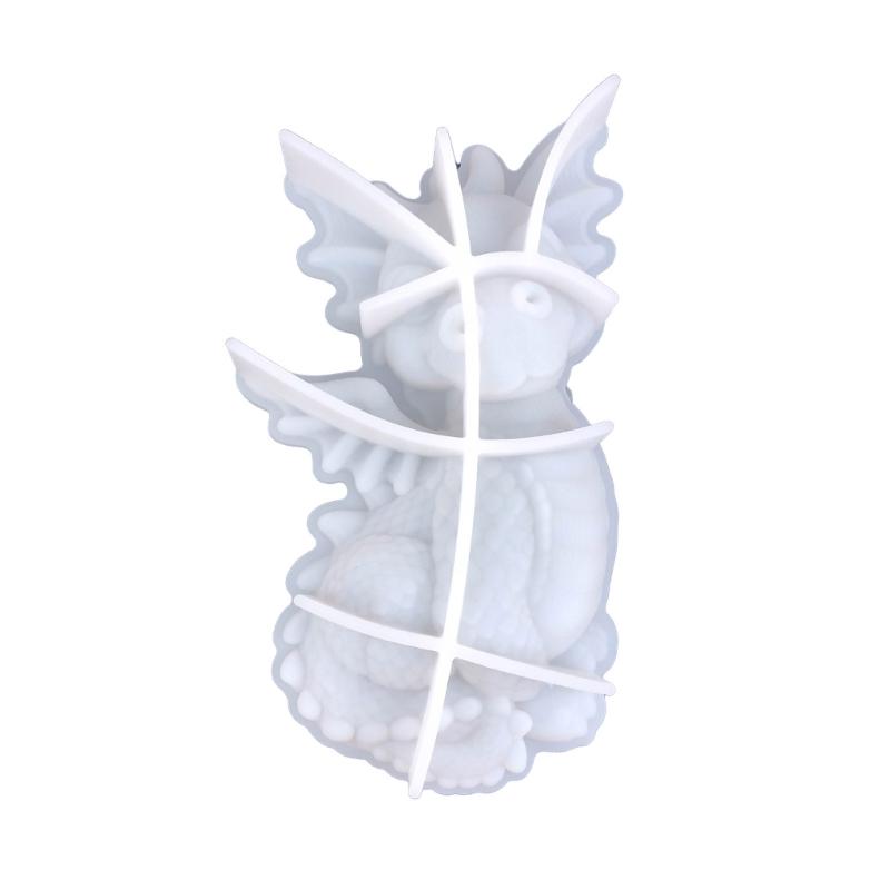 Cute Flying Dragon Shaped Silicone Molds DIY Epoxy Resin Molds Table Ornament Mould Candle Making Tool Easily To Clean