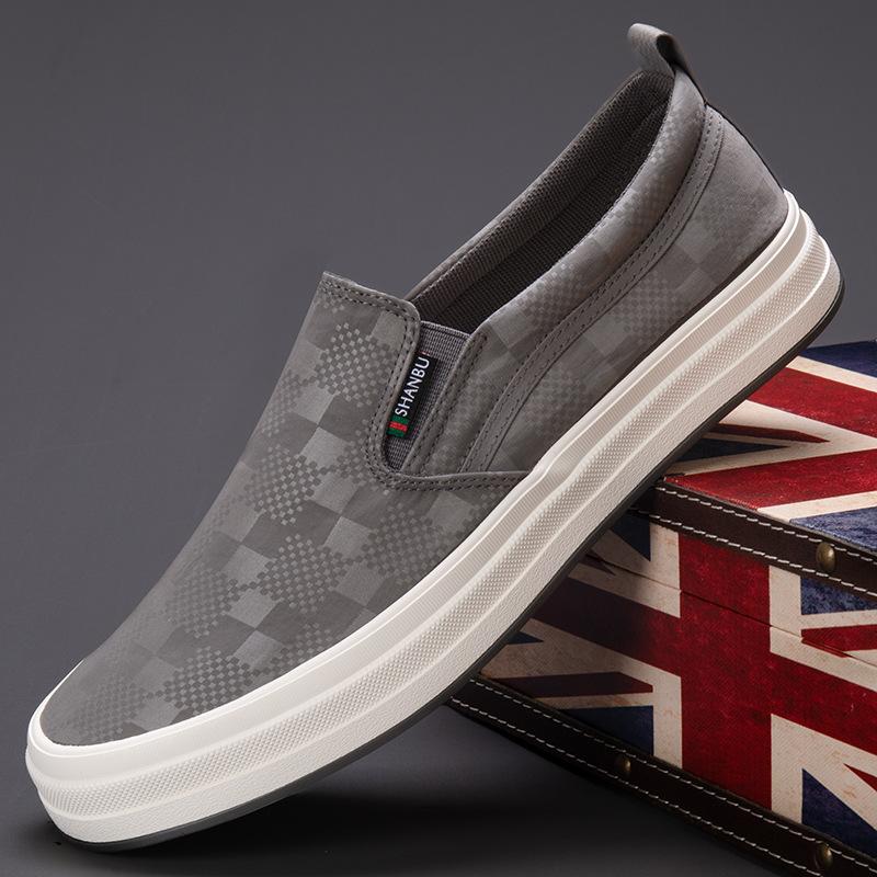 Mens Canvas Shoes Spring New Casual Fashion Board Shoes Lightweight Soft Sole Mens Shoes Breathable Thin Cloth Shoes Men
