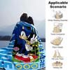Sonic Hedgehog Pop Art Flannel Blanket Super Soft Warm Cozy Blanket for Sofa Bed Office Travel All‑Season Home Decor Gift
