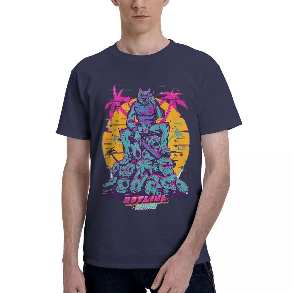 Hotline Miami 2022 100 Cotton Casual Breathable Confortable Cute Short Sleeve TShirt Tshirts Men
