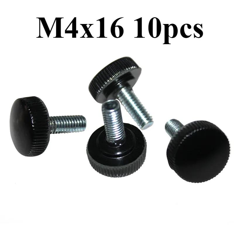 4.8 Grade carbon steel Screw Screw Bolt M3 M4 Metric Male x 6-35mm Thread Legnth With phenolic plastics knurling Head