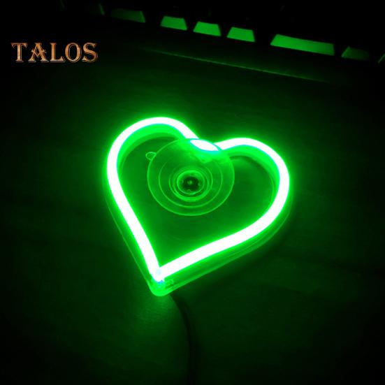 Lumină neon LED în formă de inimă Moduri bliț stroboscopic Instalare simplă super luminoasă Semn de afișare LED Accesorii pentru iluminat auto