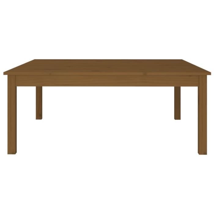 VidaXL Table basse Marron miel 100x100x40 cm Bois massif de pin 814292