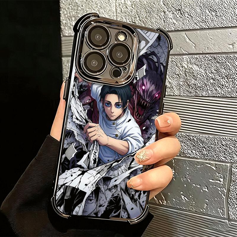 Anime Yuta Okkotsu JUJUSU Soft Phone Case For iPhone 15 16 17 Air 14 Pro Max 16E Plus 13 12 Mini Plating Anti-Fall Fundas