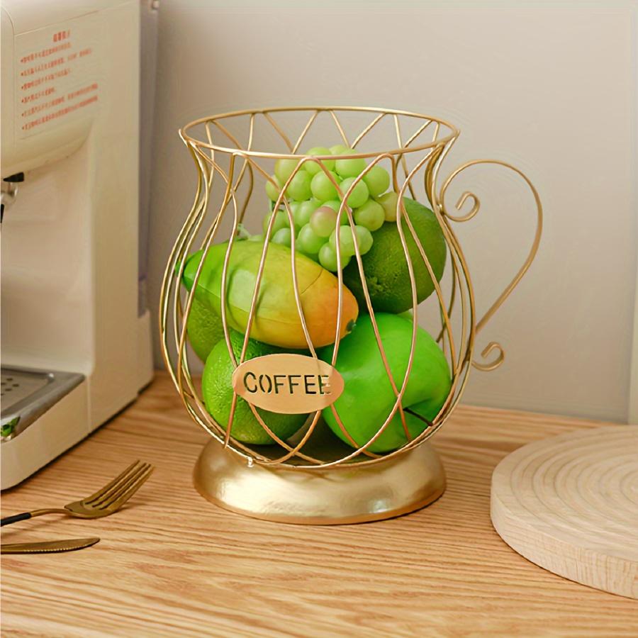 

1 шт. Элегантный черный держатель для капсул в форме чайника - Многофункциональная роскошная стойка для демонстрации и хранения кофейных капсул, закусок и конфет - Идеально подходит для дома золотой